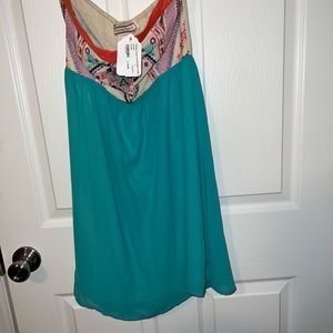 Cute strapless Aztec sundress